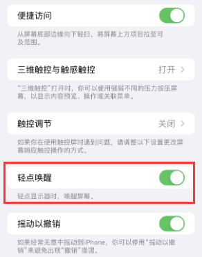 泸溪苹果授权维修站分享iPhone轻点无法唤醒怎么办 